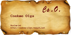 Csekme Olga névjegykártya